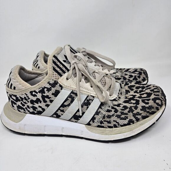 ADIDAS Womens Swift Run X W Cheetah Animal Print Running Shoes Sneakers 7.5 - Picture 1 of 8